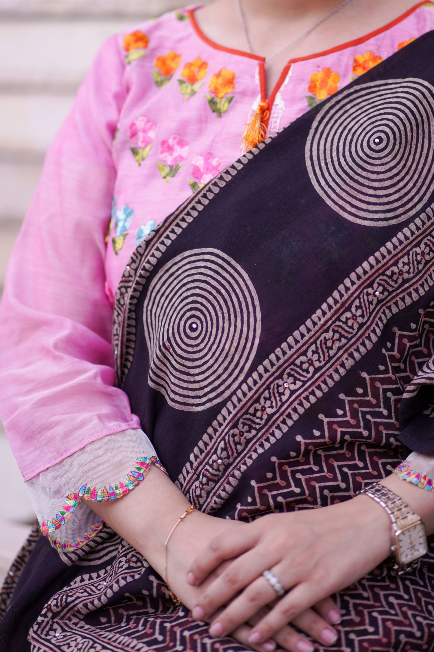 Sukoon Ajrak Chaddar - Black