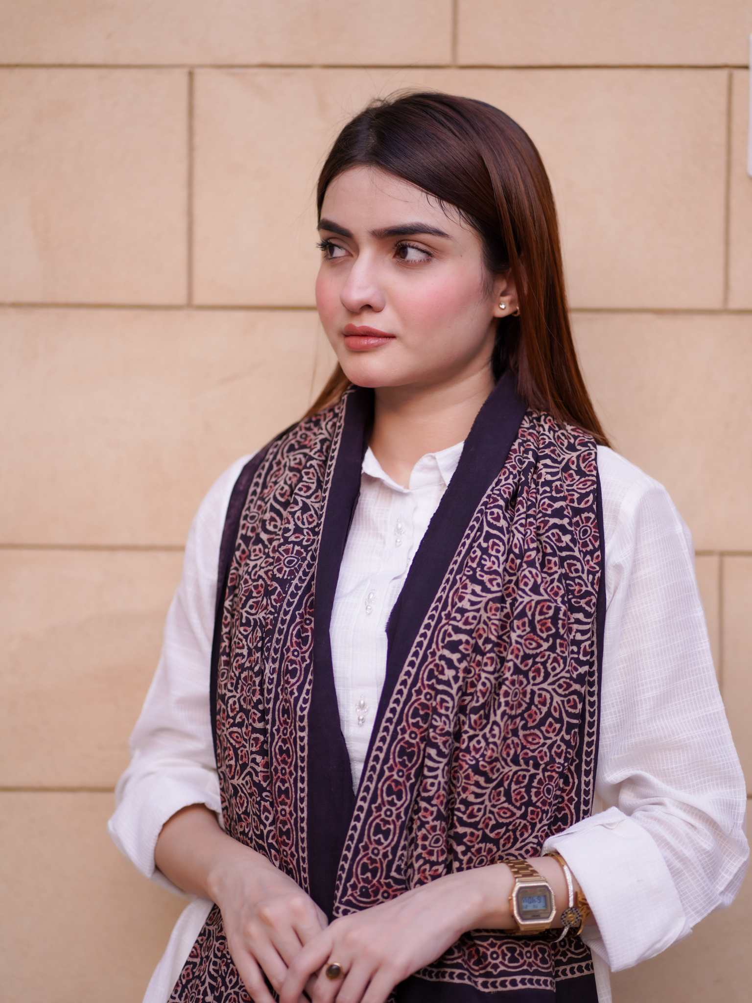 Mehak Ajrak Scarf - Black